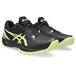 Asics Field Speed FF Mens Hockey Shoes Black/Glow Yellow 2023 -Sports - Hockey 1111a216 001 sb fr glb