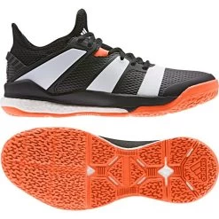 Adidas Stabil X Indoor Hockey Shoes Black/White/Orange 2019