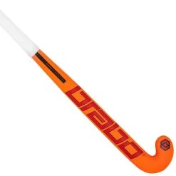 Brabo O'Geez Original Neon Orange/Red Junior Wooden Hockey Stick 2022