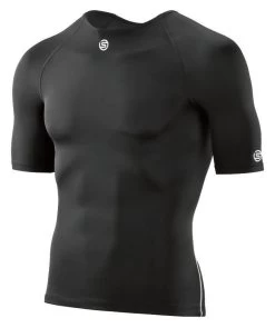 Skins DNAmic Team Mens Compression Short Sleeve Baselayer Top Black